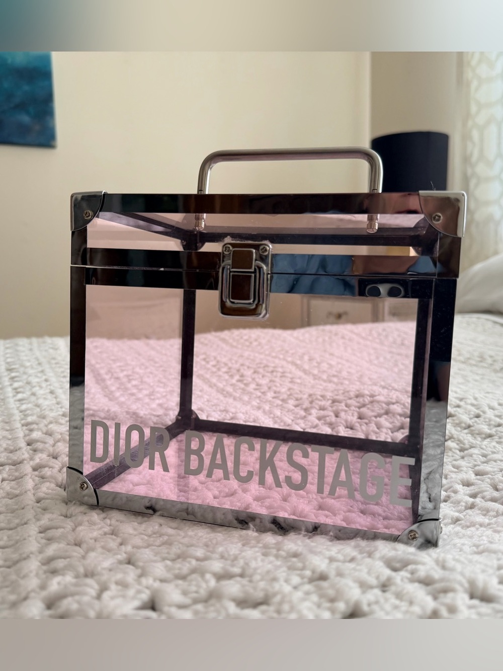*RARE* Dior ‘Backstage’ Star Purple Acrylic Travel Makeup Trunk Fully Functional